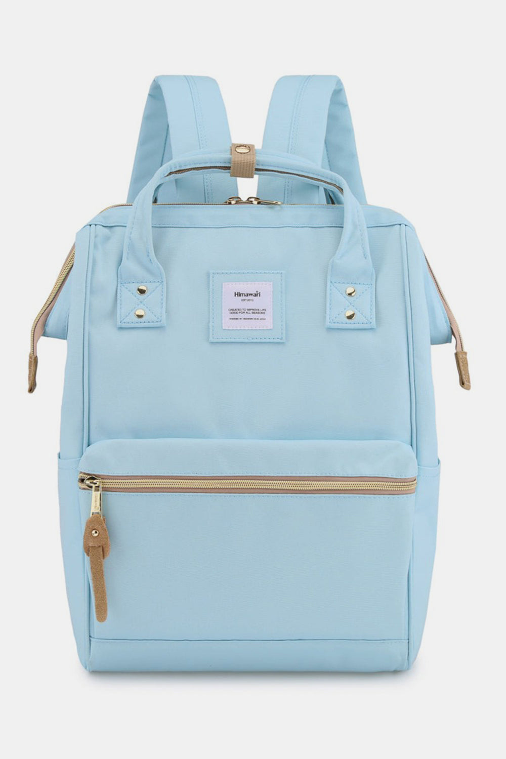 Holly Daze Waterproof Canvas Backpack – Eco-Friendly, Minimalist Japanese Design, Padded Laptop Compartment
