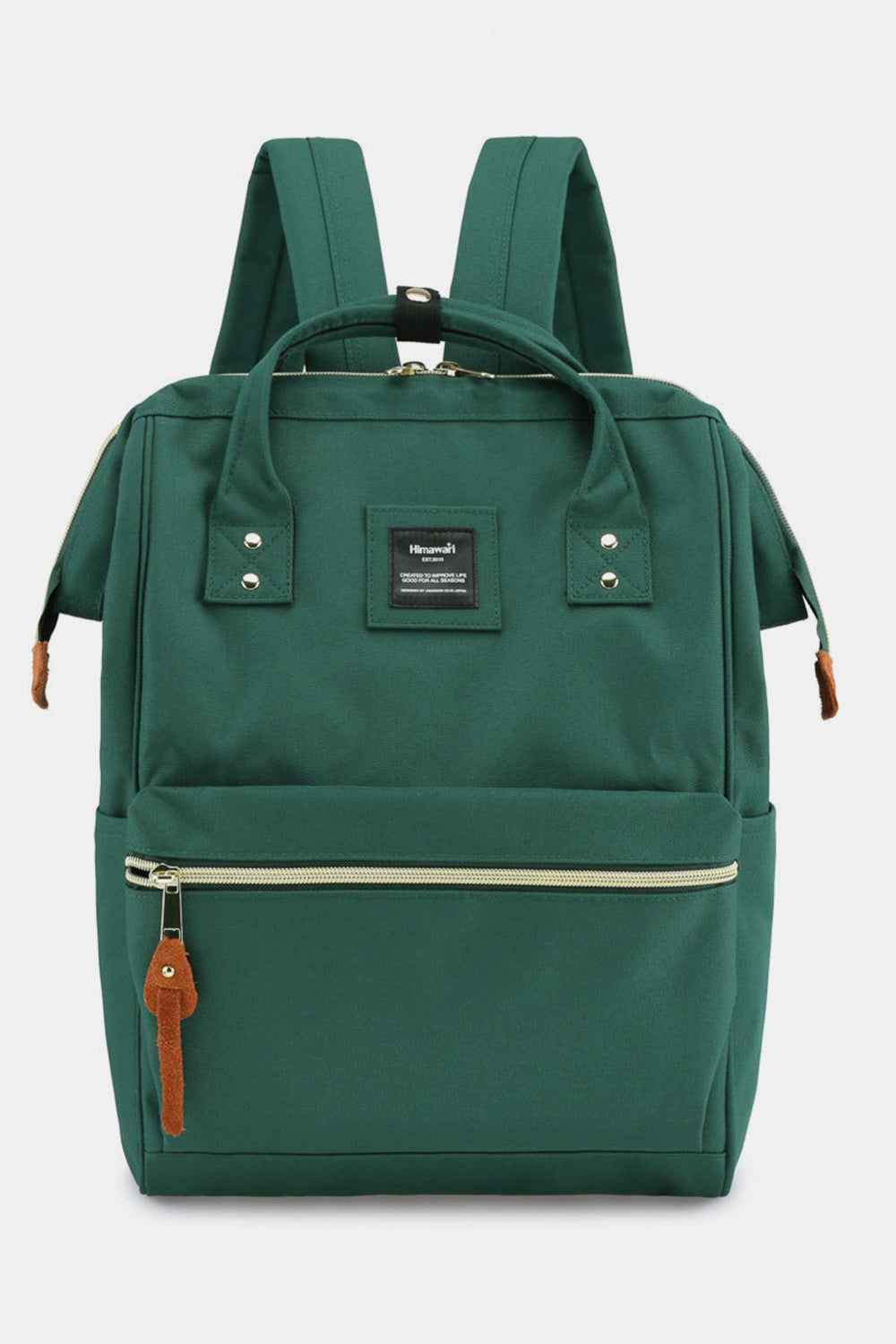 Holly Daze Waterproof Canvas Backpack – Eco-Friendly, Minimalist Japanese Design, Padded Laptop Compartment