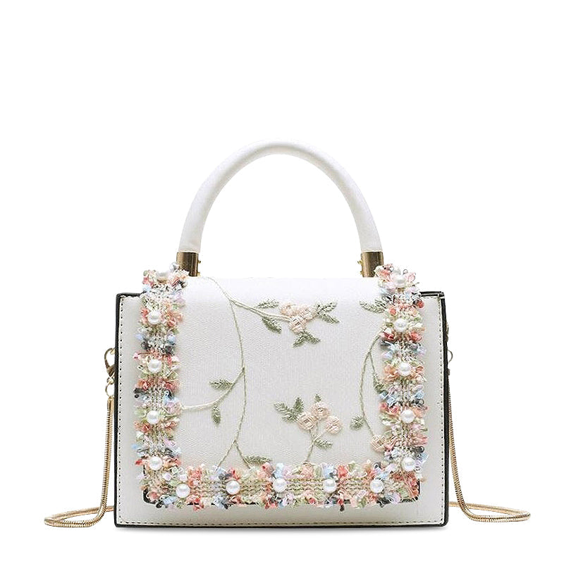 Elegant Floral Handbag – Unique Details & Timeless Style