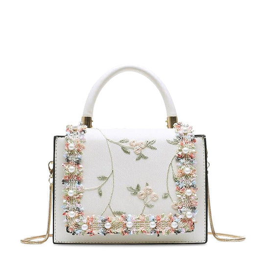 Elegant Floral Handbag – Unique Details & Timeless Style