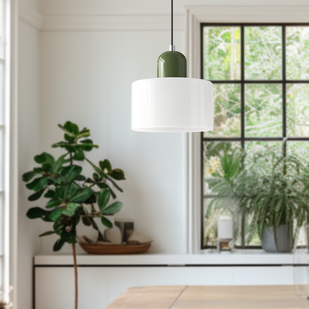 Elongated Halo Pendant Light – Modern Hanging Ceiling Fixture for Dining, Kitchen & Hallway