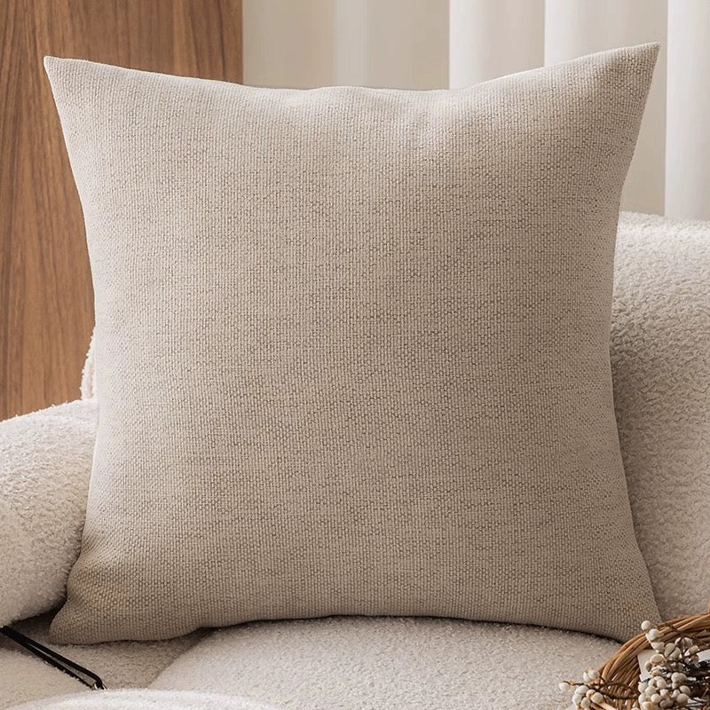 Modern Green & Beige Decorative Pillow with Black Contrast Trim – Minimalist Throw Cushion for Sofa, Bed, or Lounge