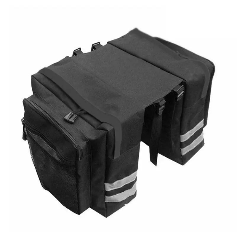 Waterproof 35L Double Bike Pannier Bag – Reflective, Durable & Easy-Mount Rear Rack Saddlebags – Black