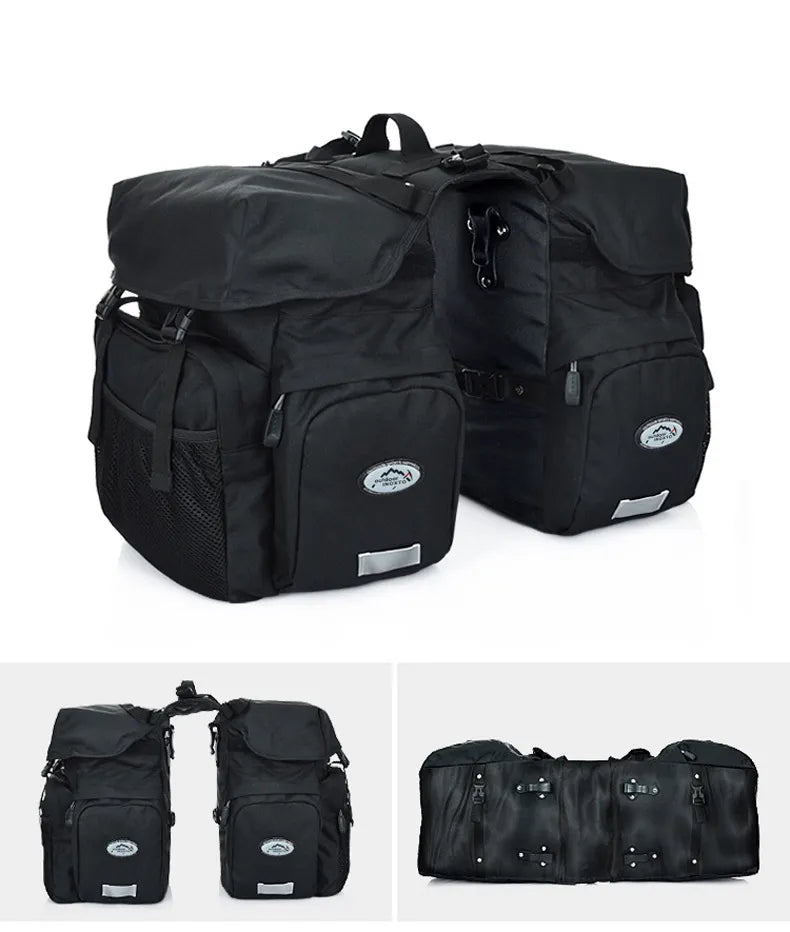 Waterproof Bike Pannier – Double Rear Bag with Large Storage Capacity