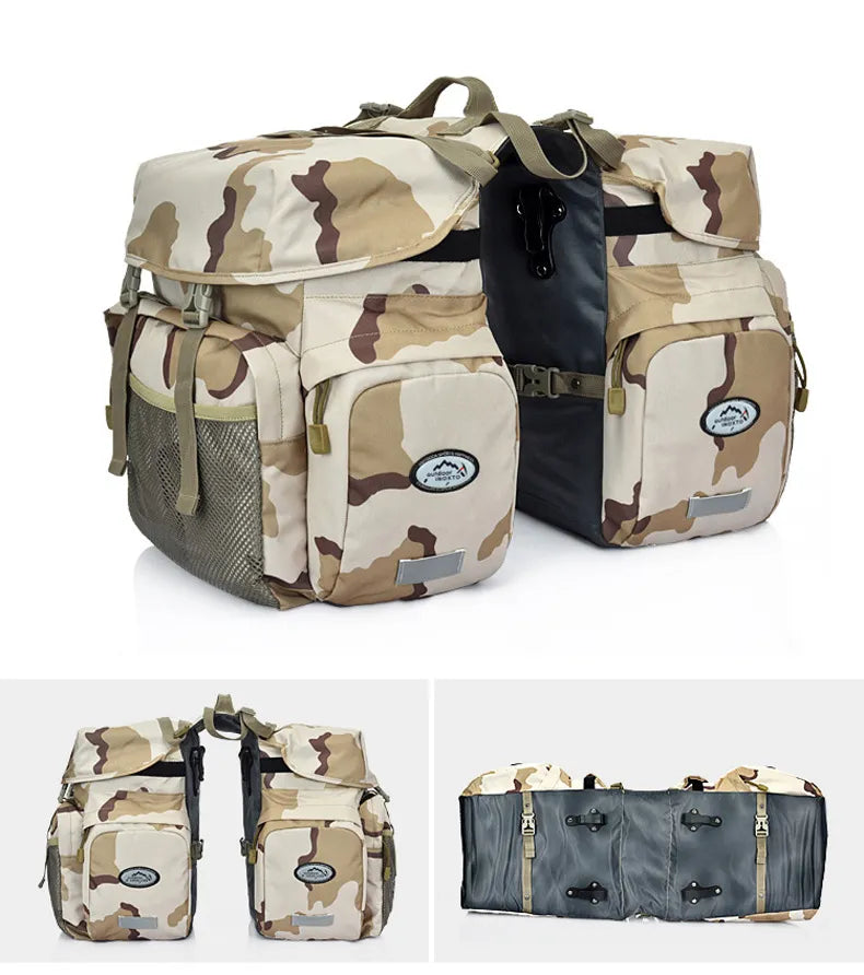 Waterproof Bike Pannier – Double Rear Bag with Large Storage Capacity