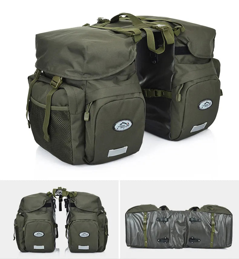 Waterproof Bike Pannier – Double Rear Bag with Large Storage Capacity
