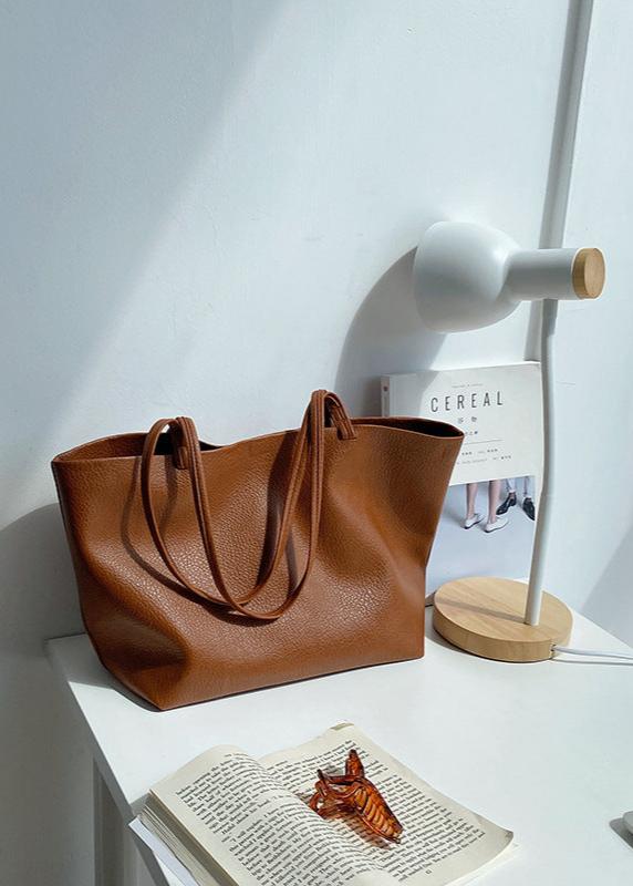 Timeless Leather Tote Bag – Work & Casual Laptop Shopper (Genuine / Vegan Leather)