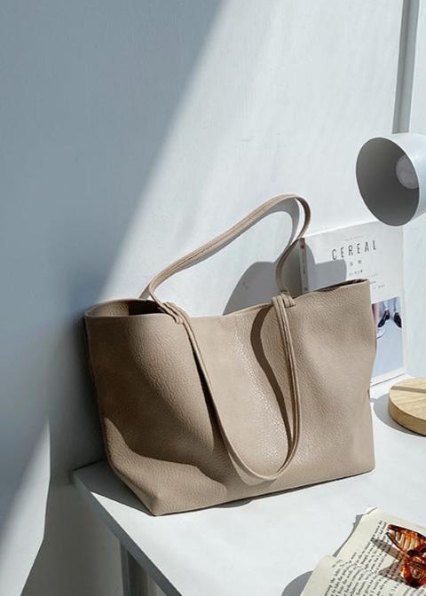 Timeless Leather Tote Bag – Work & Casual Laptop Shopper (Genuine / Vegan Leather)