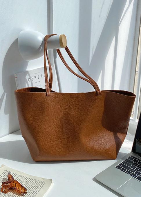 Timeless Leather Tote Bag – Work & Casual Laptop Shopper (Genuine / Vegan Leather)