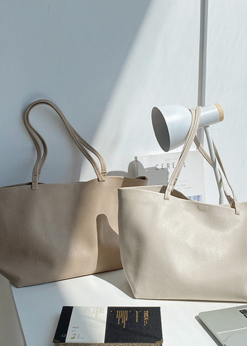 Timeless Leather Tote Bag – Work & Casual Laptop Shopper (Genuine / Vegan Leather)