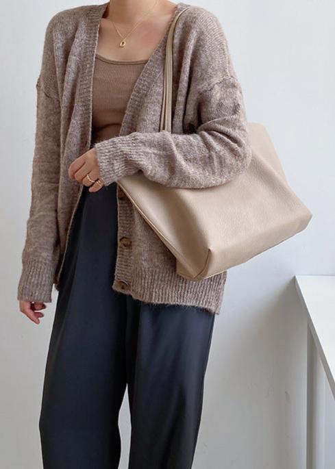 Timeless Leather Tote Bag – Work & Casual Laptop Shopper (Genuine / Vegan Leather)