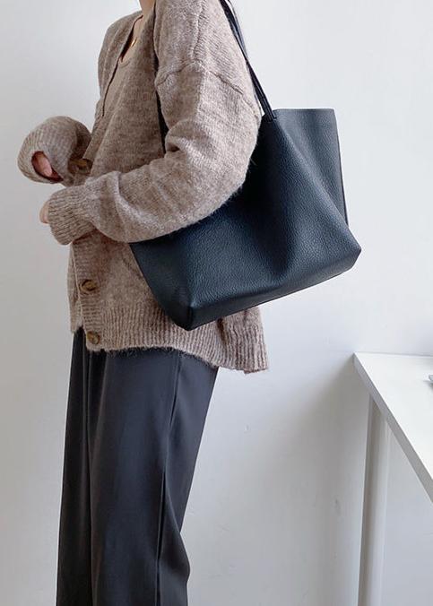 Timeless Leather Tote Bag – Work & Casual Laptop Shopper (Genuine / Vegan Leather)