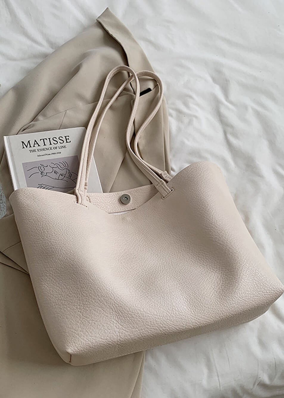 Soft Leather Tote Bag | Spacious Vegan Leather Work & Daily Tote for Women