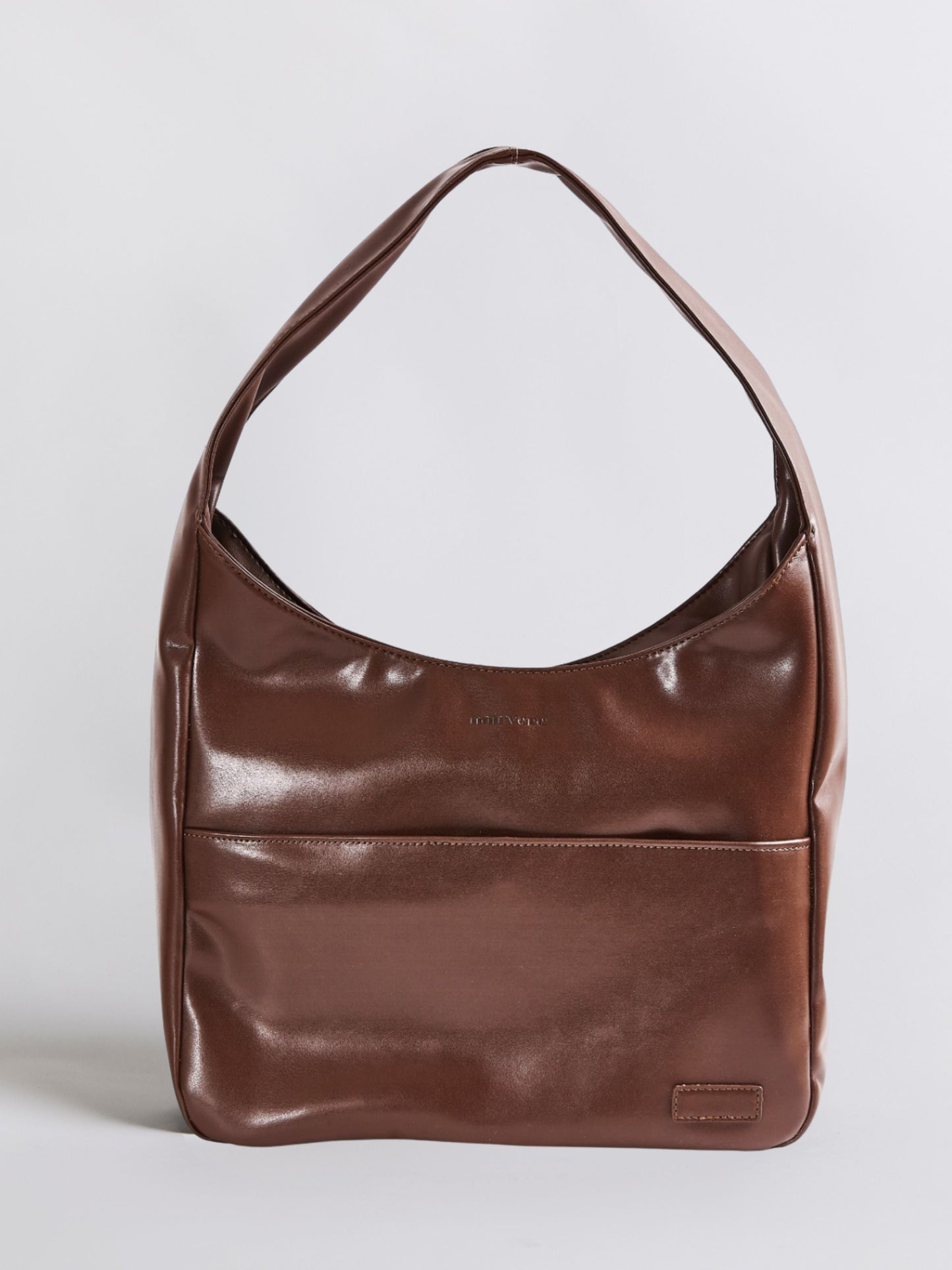 Minimalist Hobo Shoulder Bag – Vegan Leather