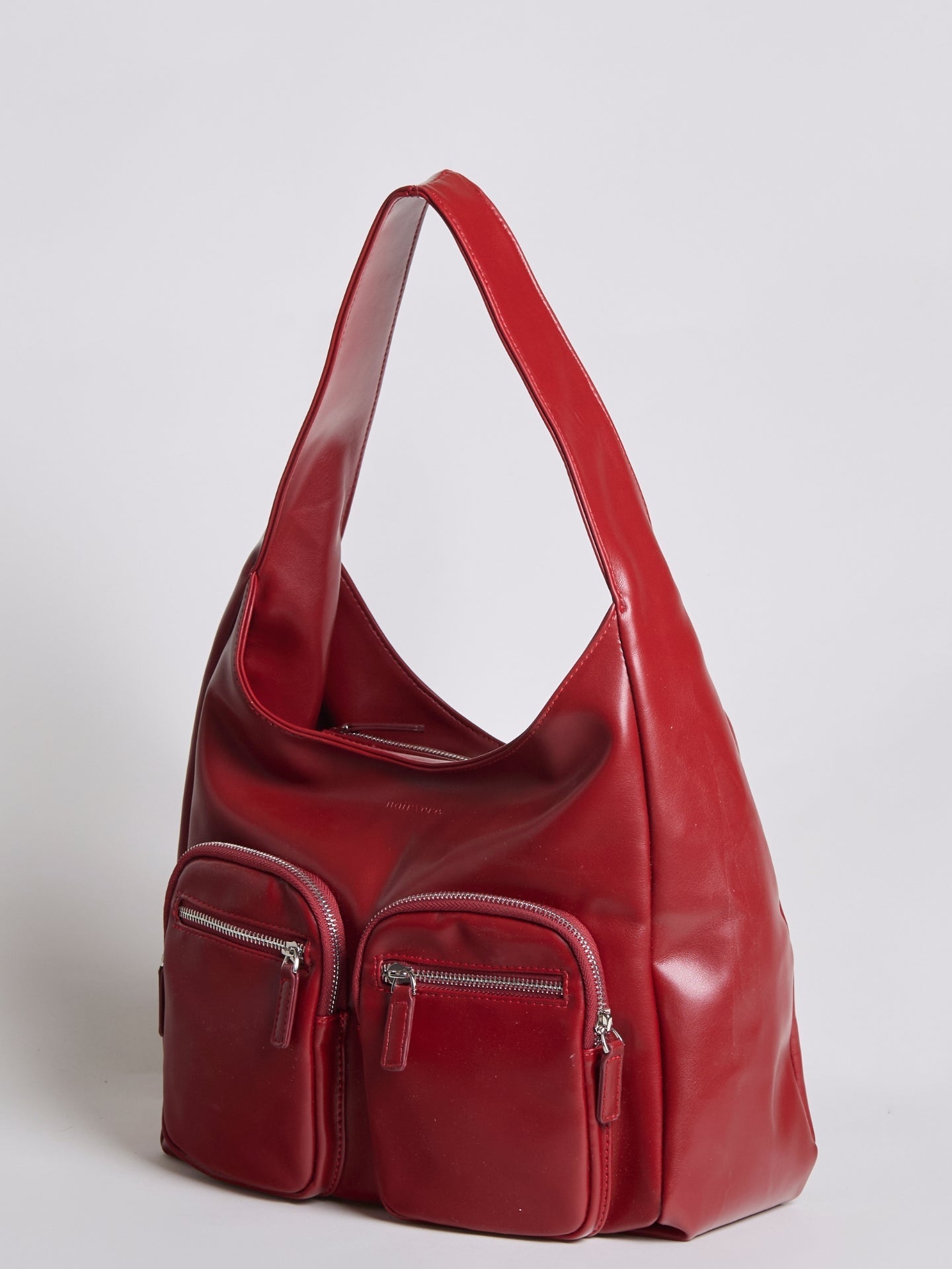 Modern Shoulder Bag with Front Pockets – Vegan Leather