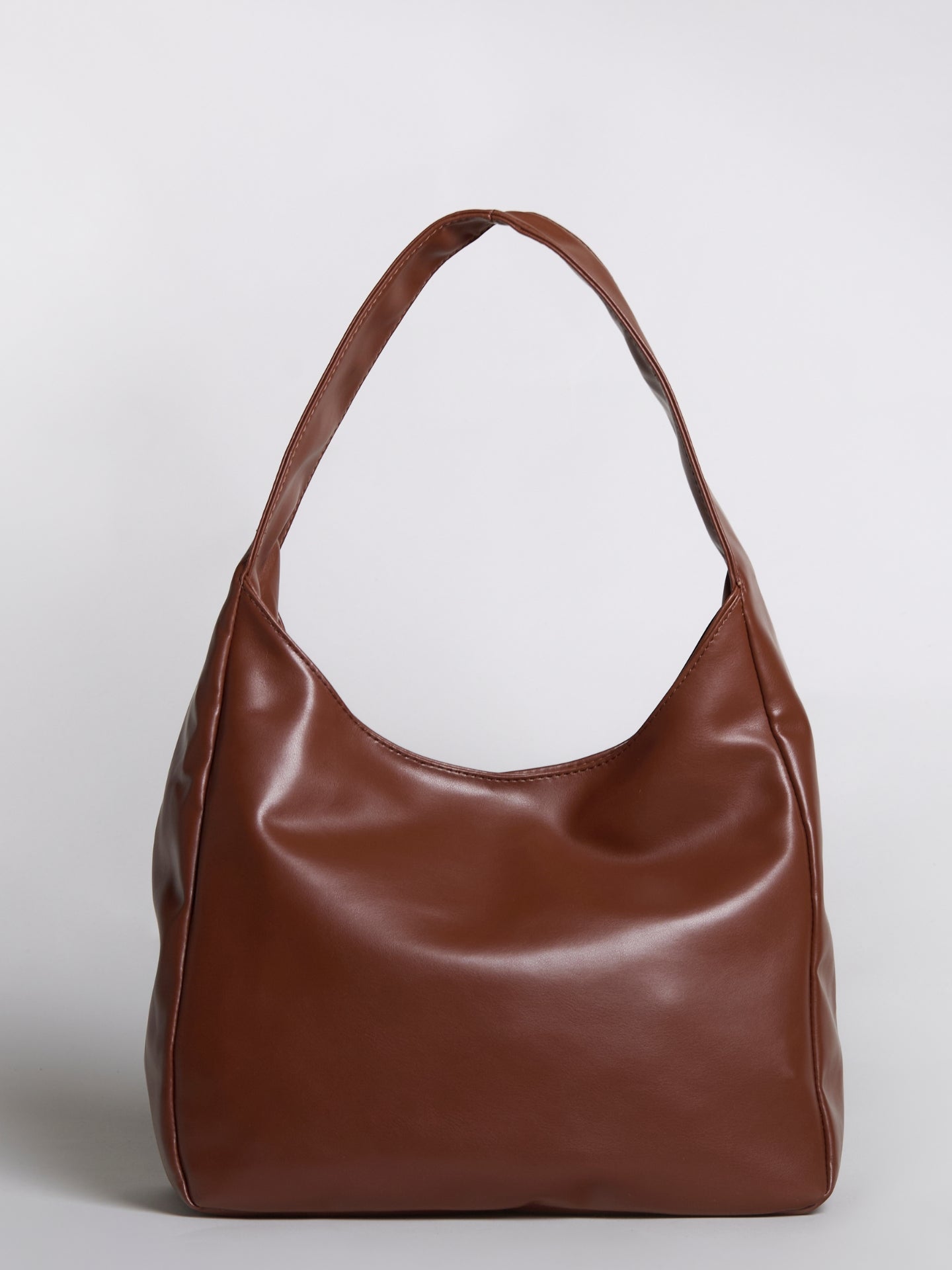 Minimalist Hobo Shoulder Bag – Vegan Leather