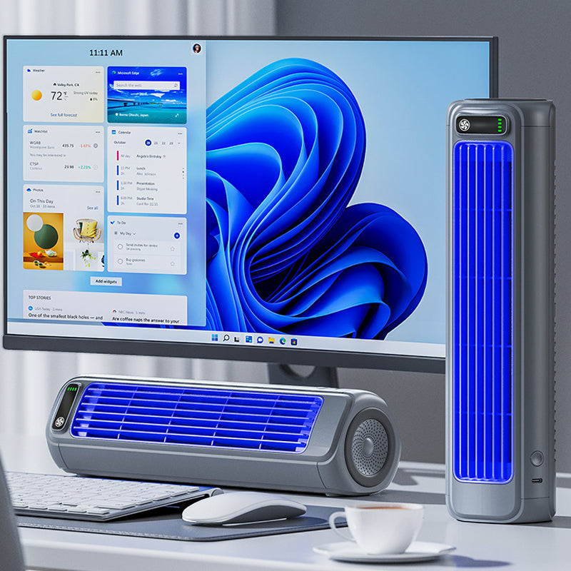 Portable Air Cooler with LED Light – 2-in-1 Fan & Air Purifier for Home & Office