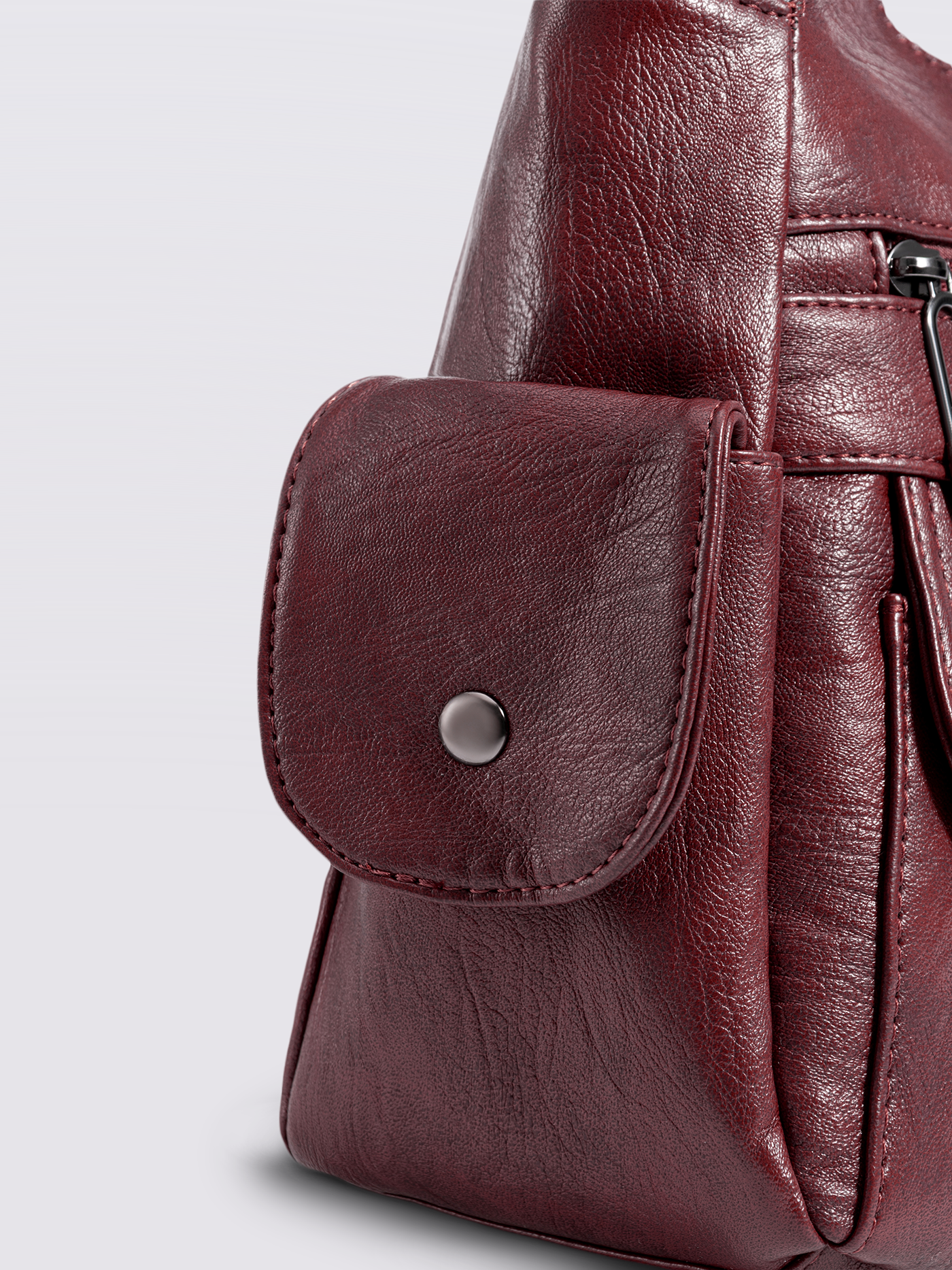 Vegan Leather Shoulder Bag with Multiple Pockets – Practical & Stylish