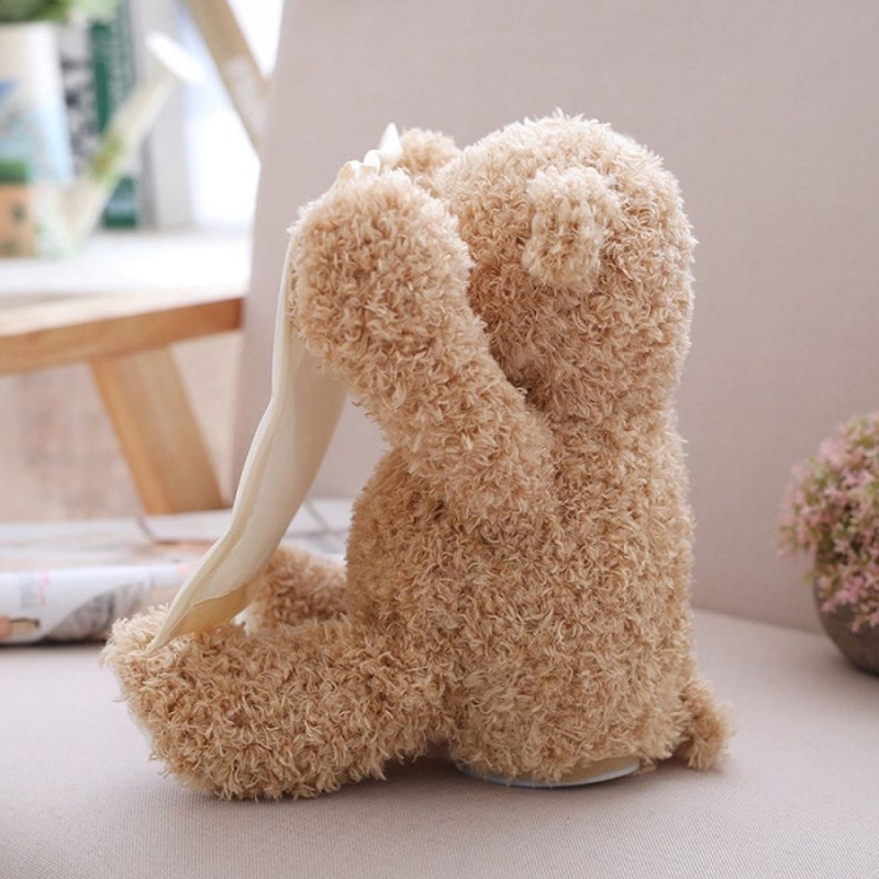 Interactive Peek-a-Boo Teddy Bear – Talking Plush Toy with Movement & Sound for Babies and Toddlers