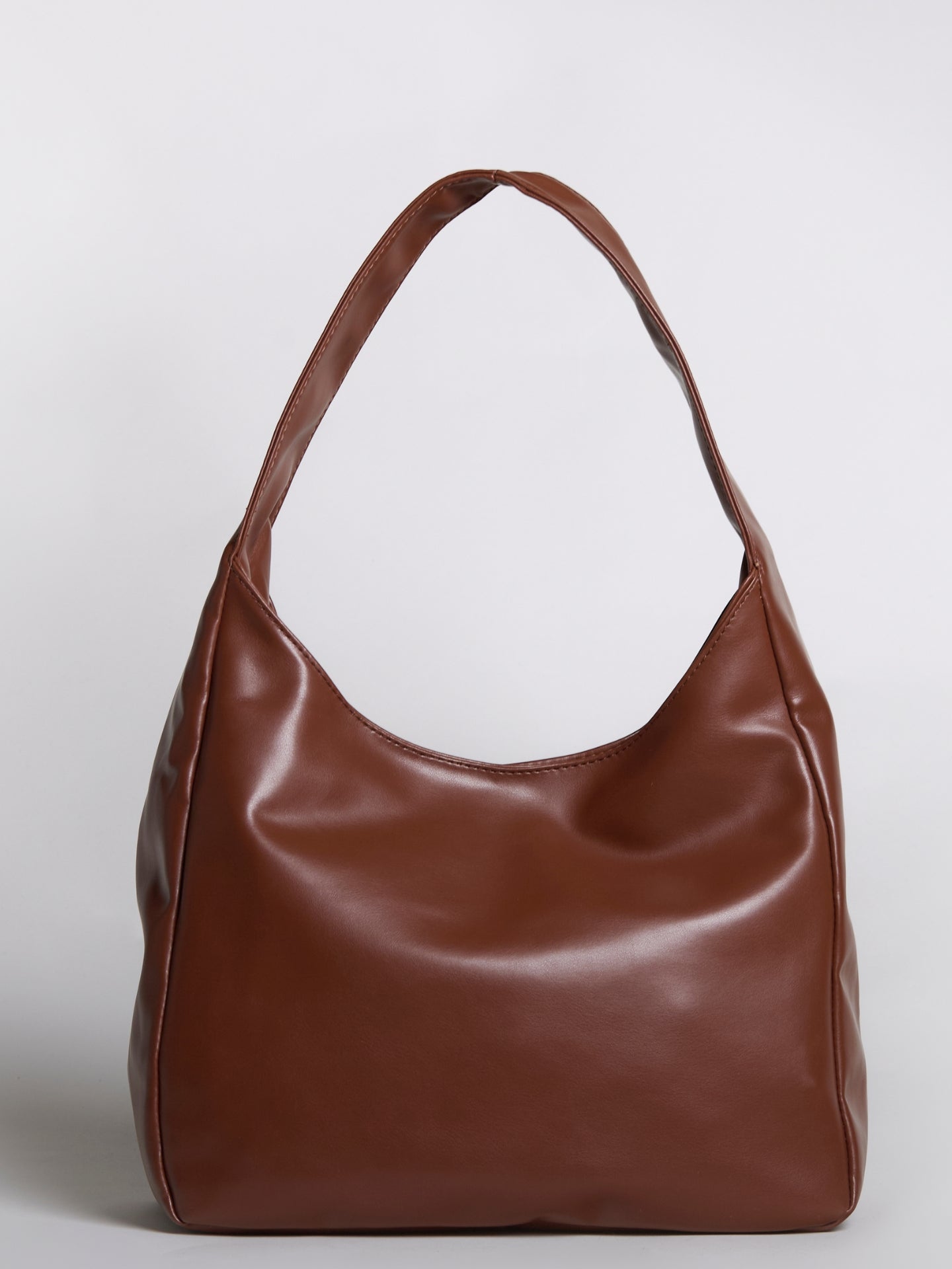 Minimalist Hobo Shoulder Bag – Vegan Leather