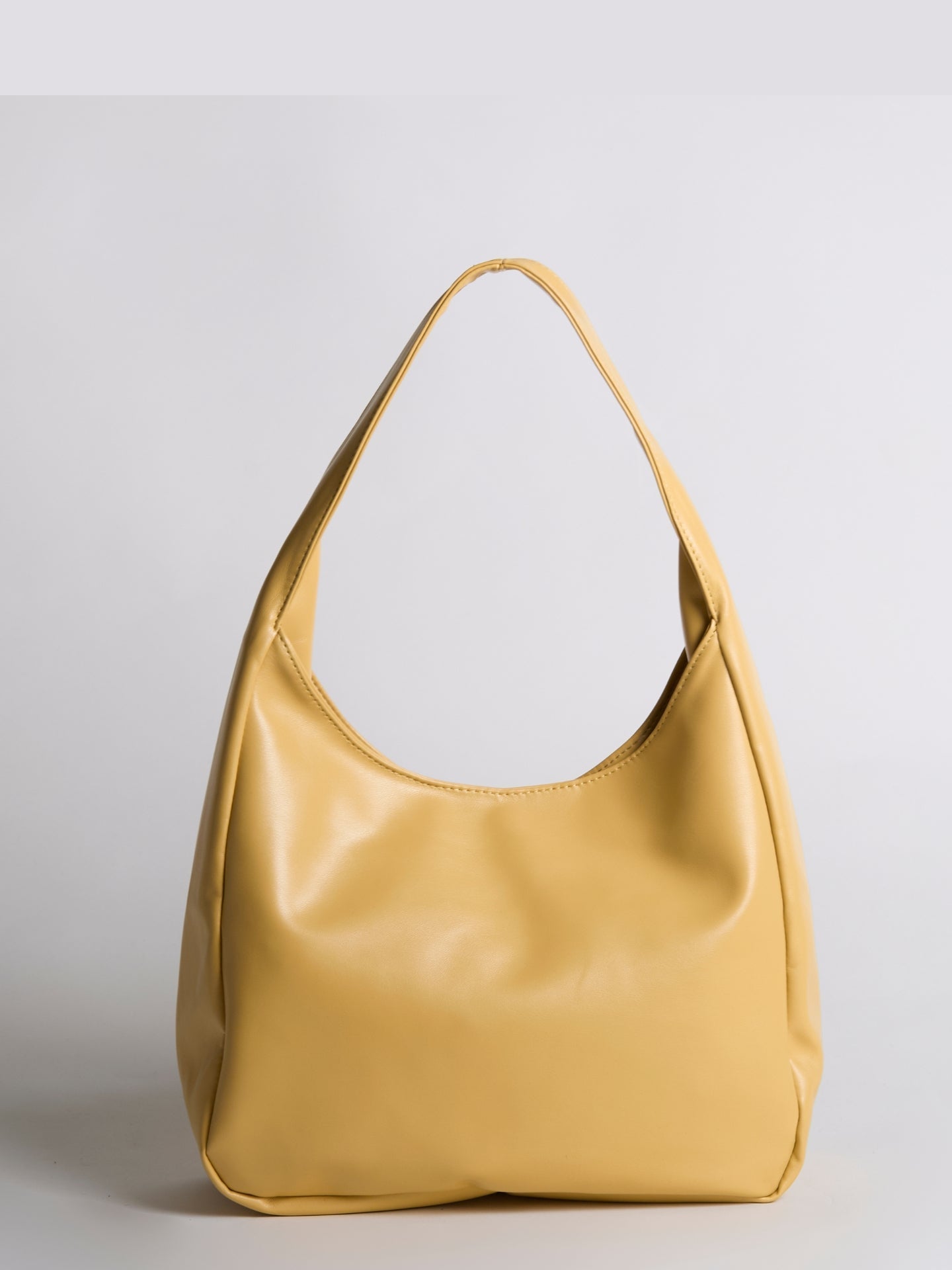 Minimalist Hobo Shoulder Bag – Vegan Leather