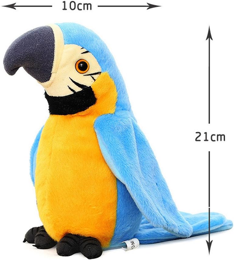 Interactive Talking Parrot Plush Toy – Repeats Your Words & Moves – Soft Cuddly Bird