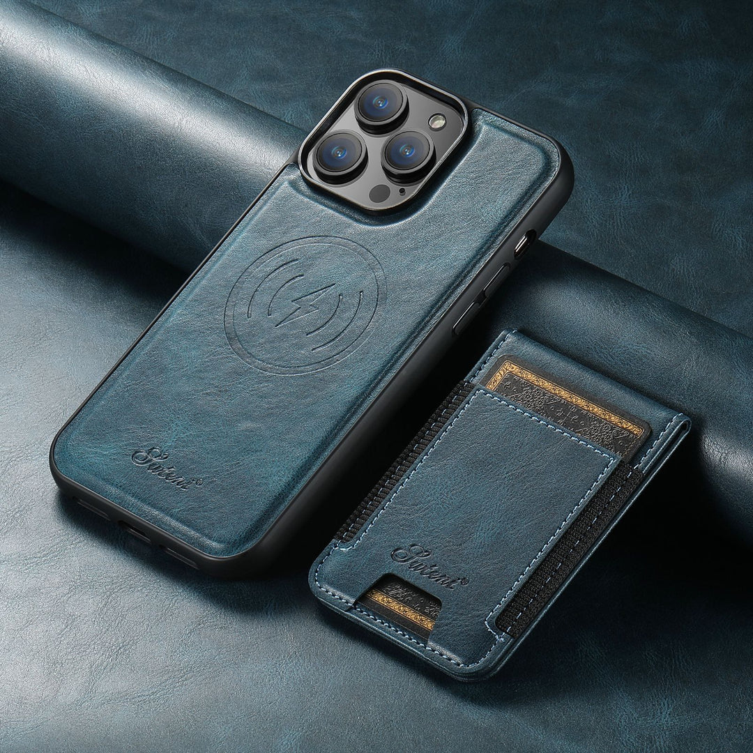 Leather iPhone Case with MagSafe & Card Holder – 2-in-1 Wallet Case