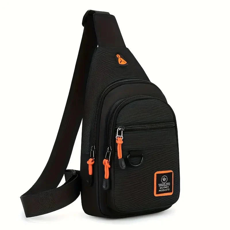 Water-Resistant Compact Shoulder Bag for Men – Functional Daily Travel & Work Crossbody Messenger