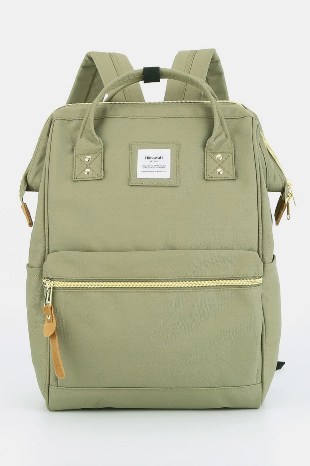 Holly Daze Waterproof Canvas Backpack – Eco-Friendly, Minimalist Japanese Design, Padded Laptop Compartment