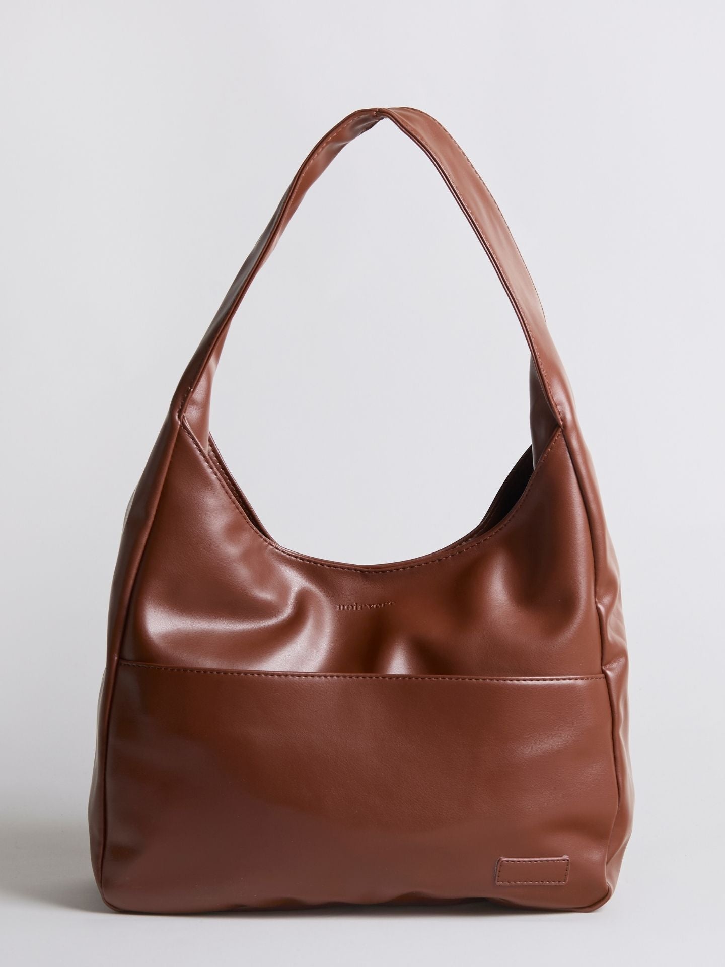 Minimalist Hobo Shoulder Bag – Vegan Leather