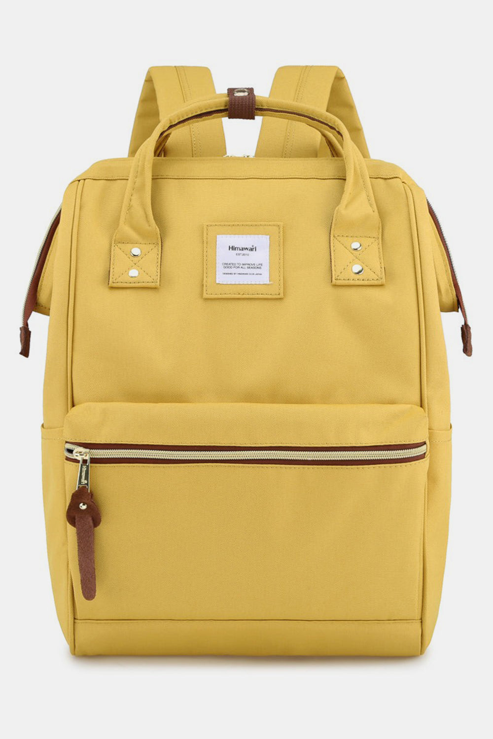 Holly Daze Waterproof Canvas Backpack – Eco-Friendly, Minimalist Japanese Design, Padded Laptop Compartment
