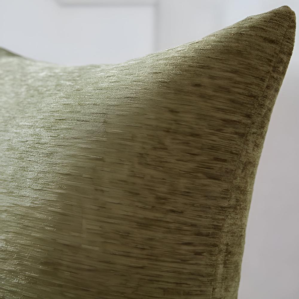 Modern Green & Beige Decorative Pillow with Black Contrast Trim – Minimalist Throw Cushion for Sofa, Bed, or Lounge