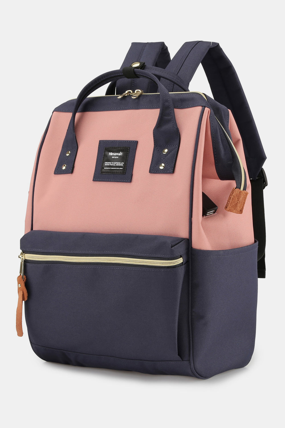 Holly Daze Waterproof Canvas Backpack – Eco-Friendly, Minimalist Japanese Design, Padded Laptop Compartment