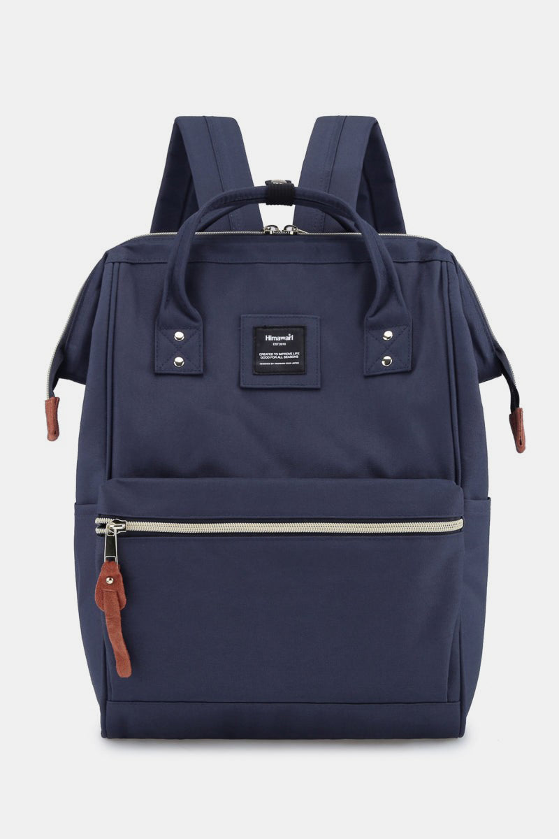 Holly Daze Waterproof Canvas Backpack – Eco-Friendly, Minimalist Japanese Design, Padded Laptop Compartment