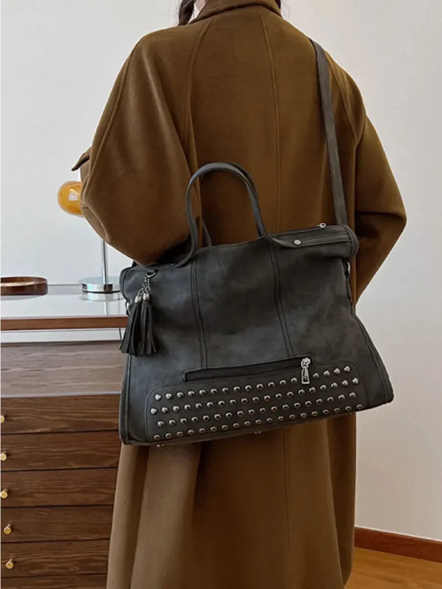 Women’s Large Faux Leather Tote Bag | Spacious Shoulder / Handbag for Work & Daily Use