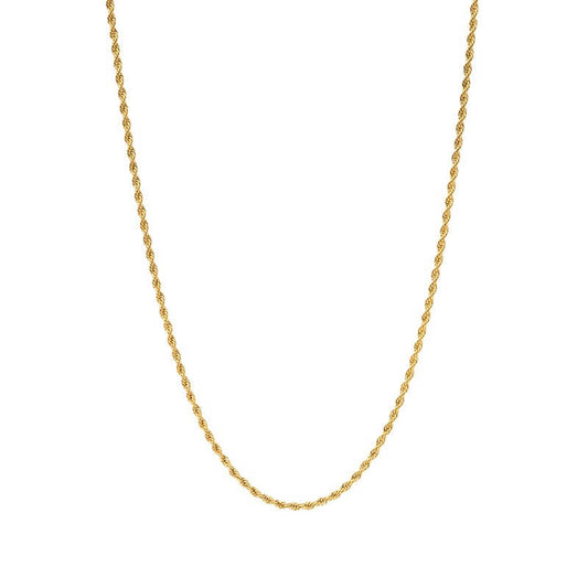 Gold Rope Chain Necklace – Timeless Twisted Stainless Steel Jewelry for Men & Women