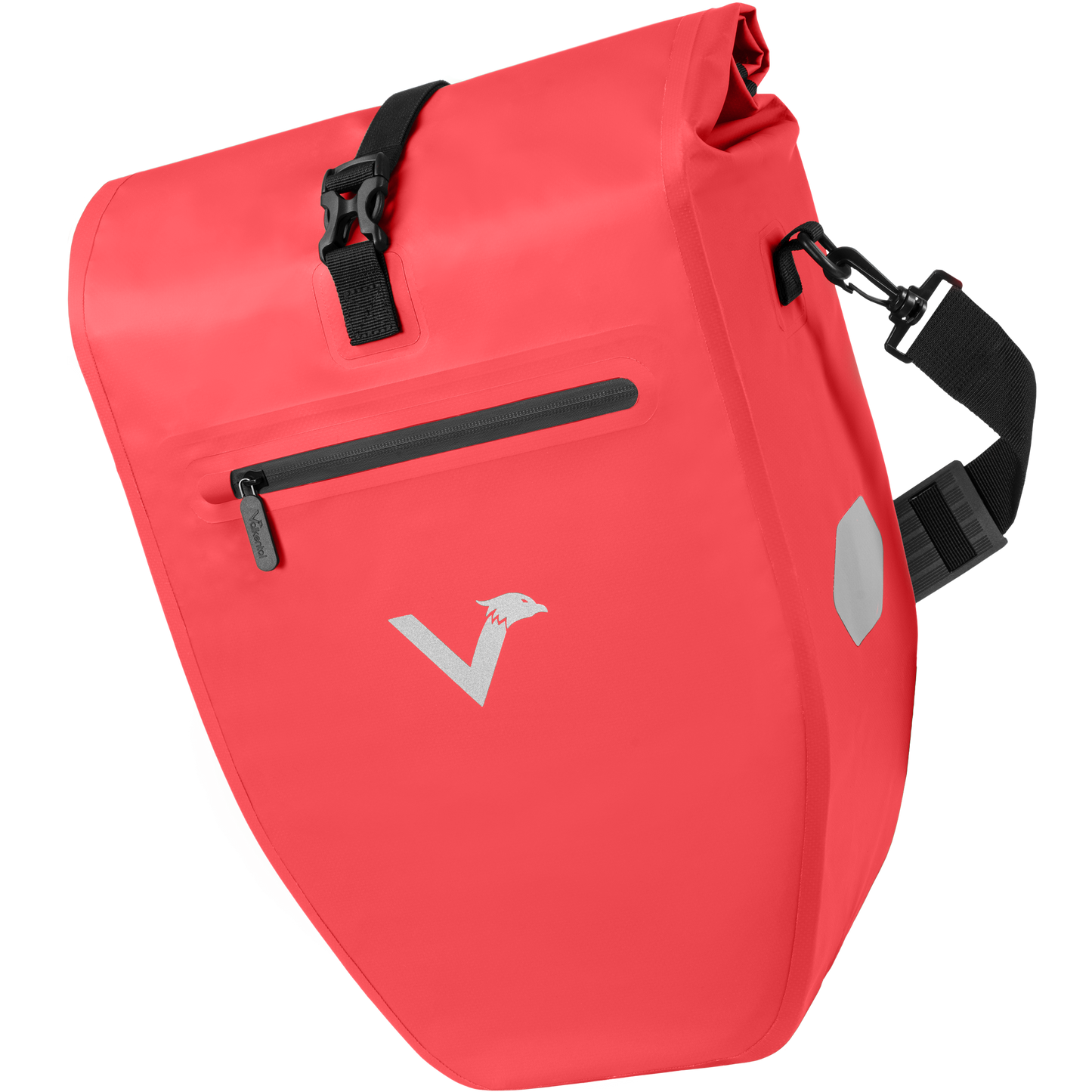 Waterproof Bike Pannier Bag – Durable Roll-Top Commuter & Touring Rack Bag with Reflective Accents
