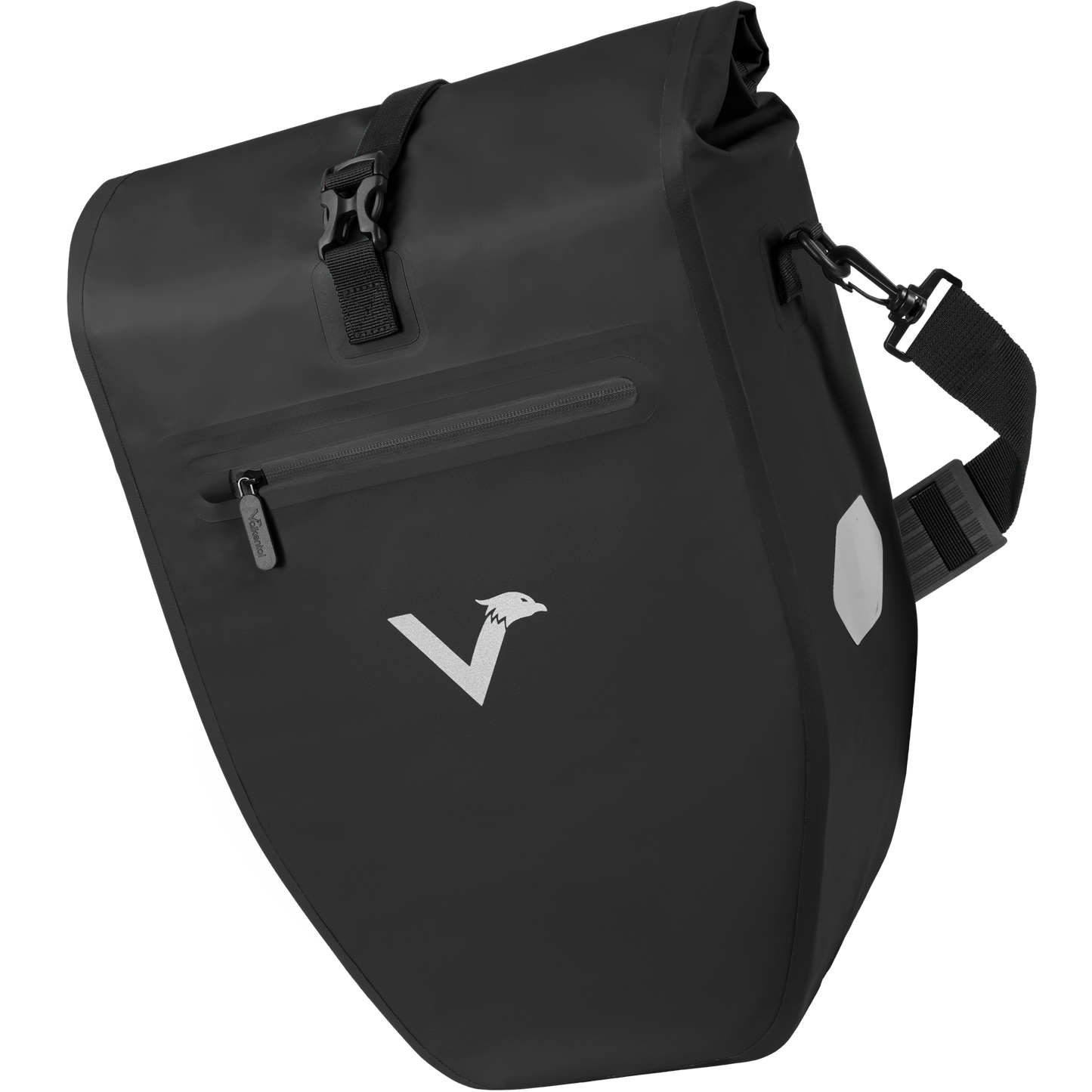 Waterproof Bike Pannier Bag – Durable Roll-Top Commuter & Touring Rack Bag with Reflective Accents
