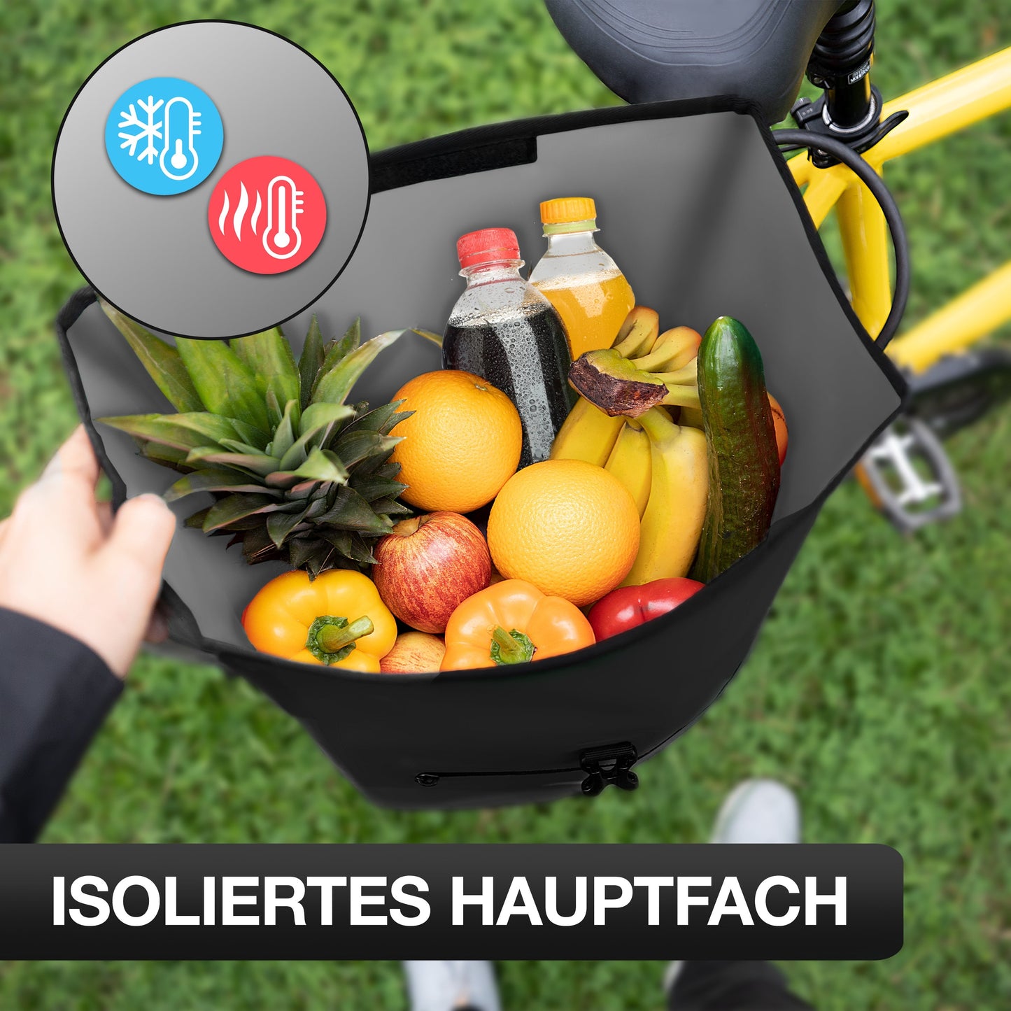 Waterproof Bike Pannier Bag – Durable Roll-Top Commuter & Touring Rack Bag with Reflective Accents