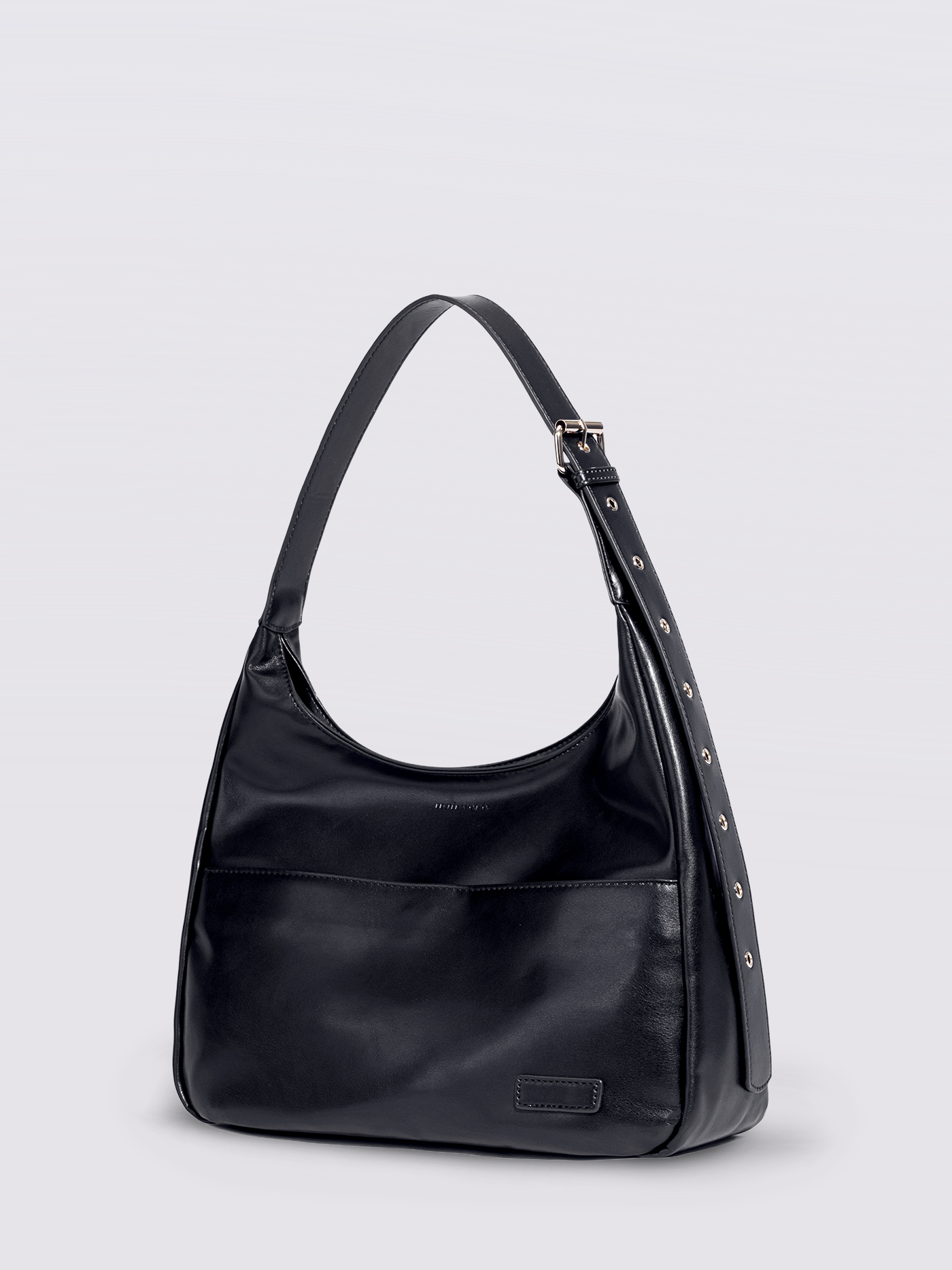 Black Shoulder Bag – Minimalist & Spacious Vegan Leather Design