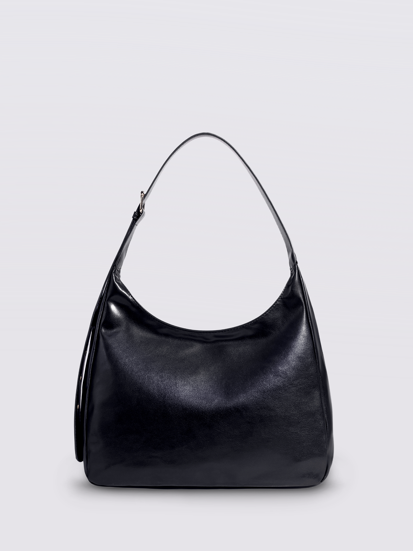 Black Shoulder Bag – Minimalist & Spacious Vegan Leather Design