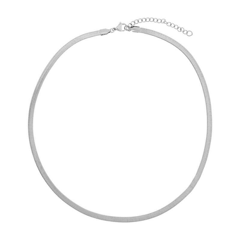 Gold Snake Chain Necklace – 14K Gold Plated, Adjustable Length, Minimalist Jewelry for Women
