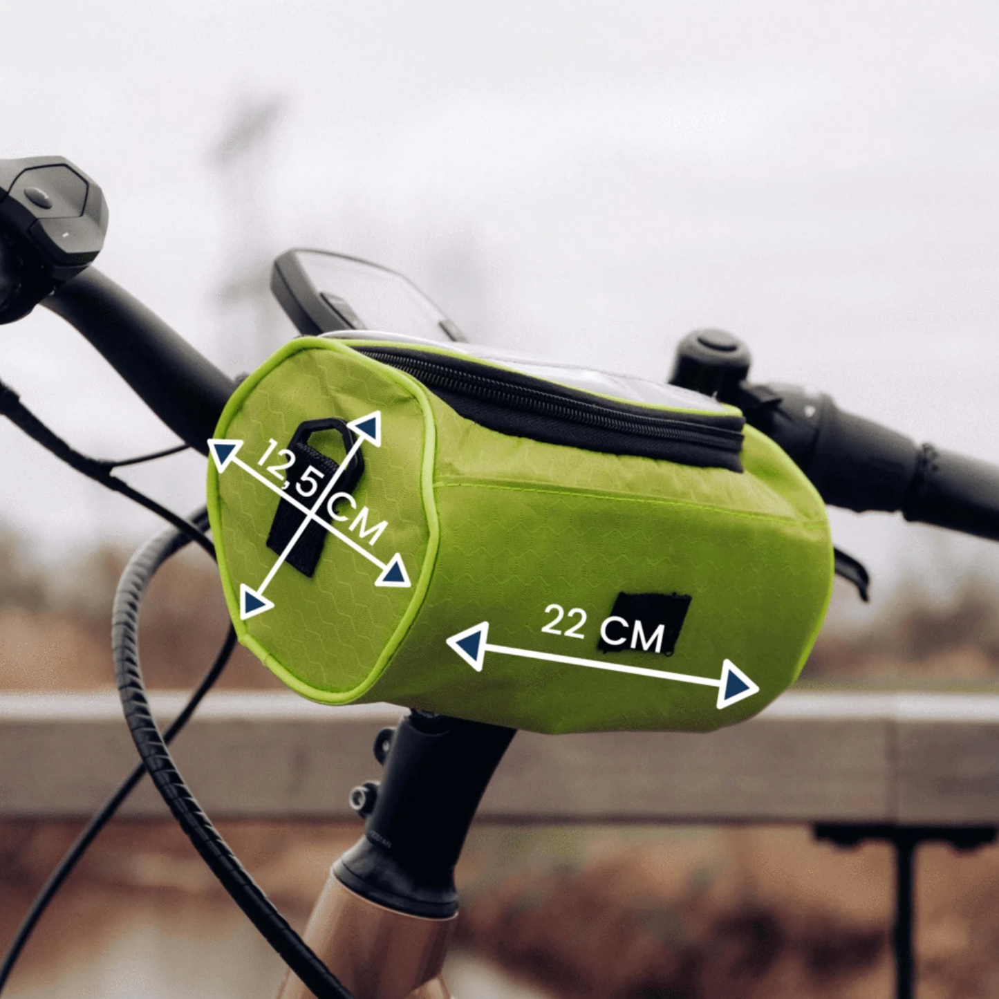 Waterproof Bike Frame Bag with Touchscreen Window – Universal Smartphone Holder for Cycling, MTB & Road Bikes