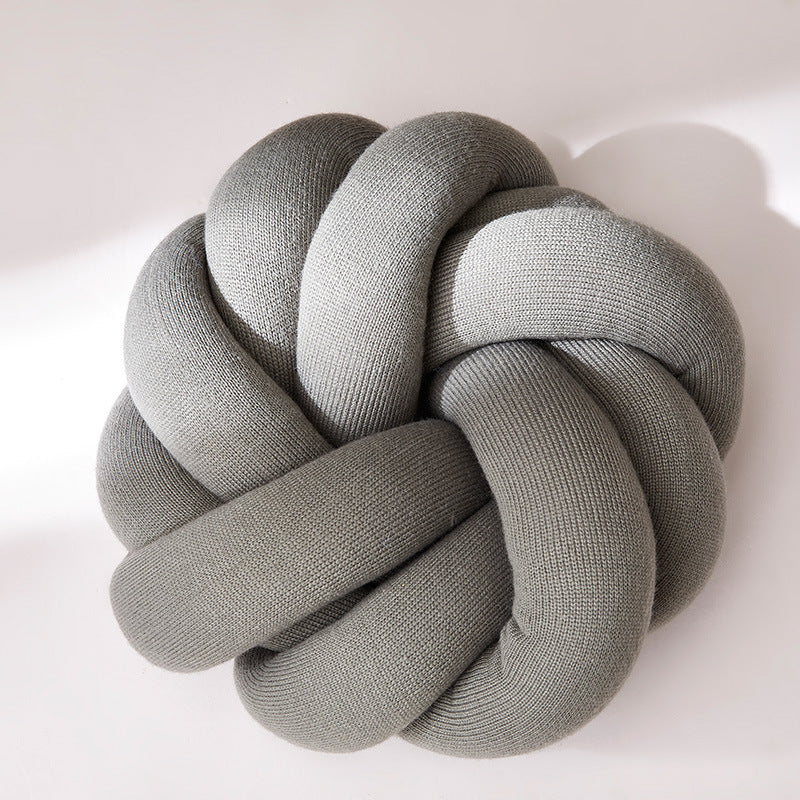 SnugKnot Cotton Knot Pillow – Handmade Decorative Throw Cushion for Sofa, Bed & Nursery