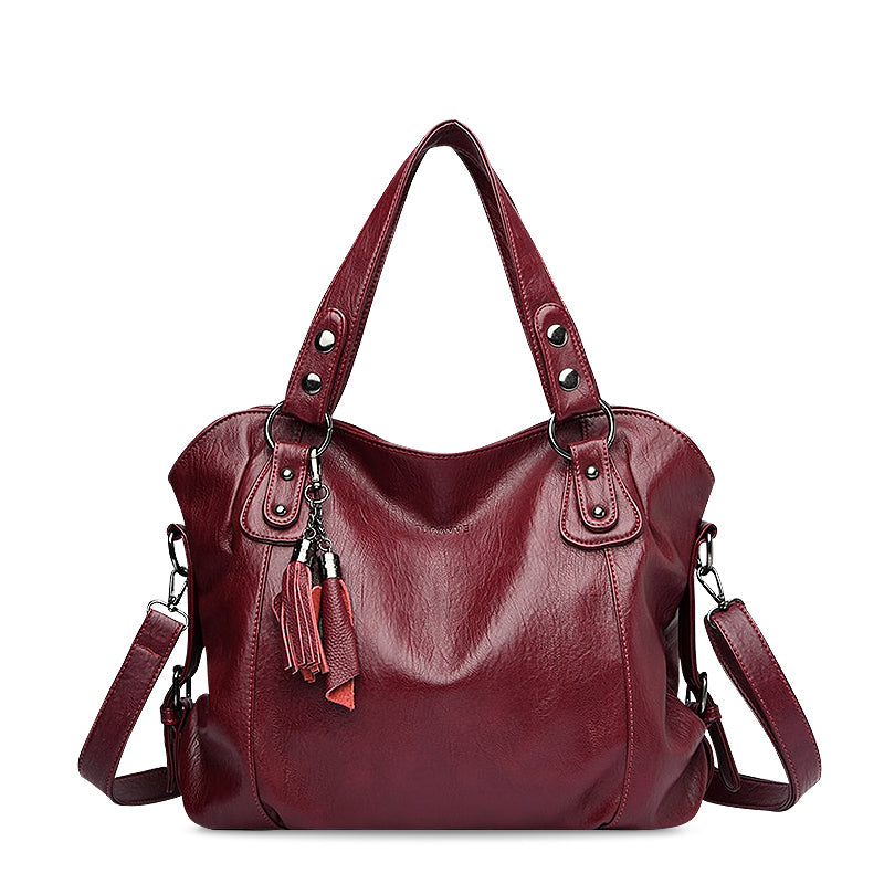 Luxury Women’s Handbag – Spacious Shoulder Bag with Tassels