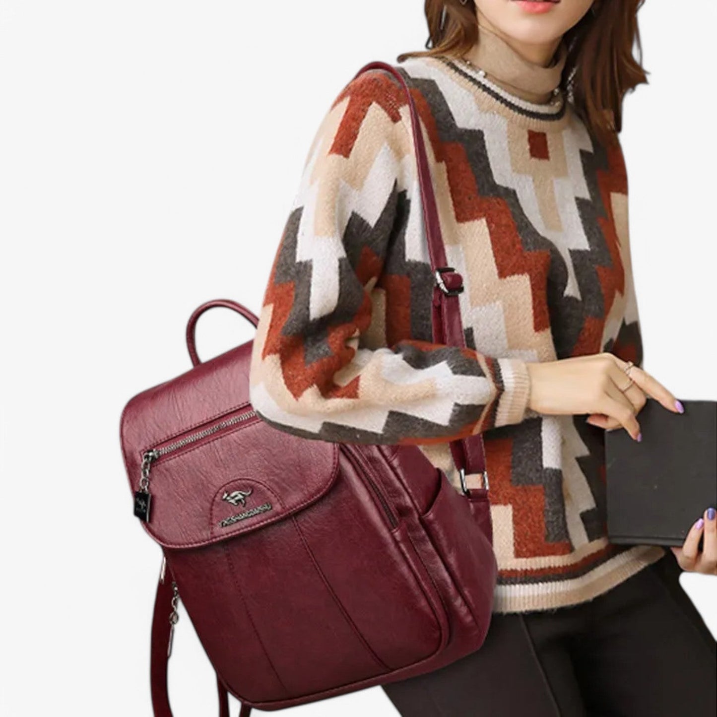 Stylish PU Leather Women's Backpack – Versatile, Secure & Spacious