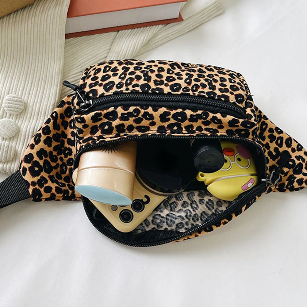 Leopard Print Crossbody Bum Bag – Adjustable Belt Bag for Women – Stylish & Versatile
