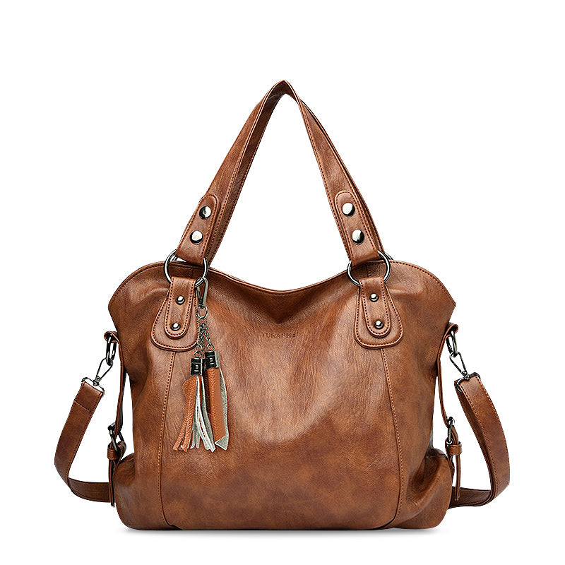 Luxury Women’s Handbag – Spacious Shoulder Bag with Tassels