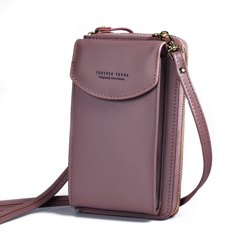 Forever Young Crossbody Phone Bag – Compact Shoulder Bag with Multiple Pockets
