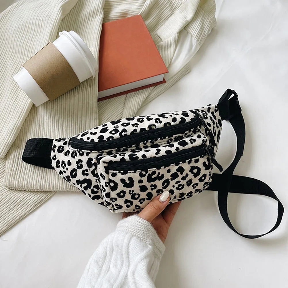 Leopard Print Crossbody Bum Bag – Adjustable Belt Bag for Women – Stylish & Versatile
